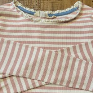 Mini Boden Pink and White Striped Kids Top
